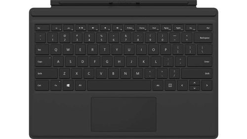 MICROSOFT Surface Pro Type Cover (M1725) - Toetsenbord - met trackpad, versnellingsmeter - Zwitsers/ Luxemburgs - zwart - commercieel - voor Surface Pro (Medio 2017), Pro 3, Pro 4, Pro 6, Pro 7, Pro 7+ (FMN-00008)