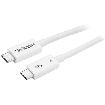 STARTECH 0.5M THUNDERBOLT 3 USB C CABLE 40GBPS - WHITE CABL (TBLT34MM50CW)