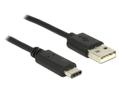 DELOCK Cable USB 2.0 Type-A male > USB Type-C 2.0 male 0.5 m black
