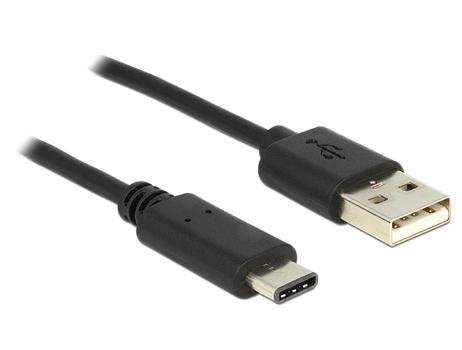 DELOCK Cable USB 2.0 Type-A male > USB Type-C 2.0 male 0.5 m black (83326)
