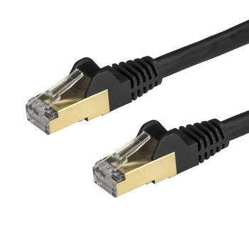 STARTECH StarTech.com 3m Black Cat6a Ethernet STP Cable (6ASPAT3MBK)