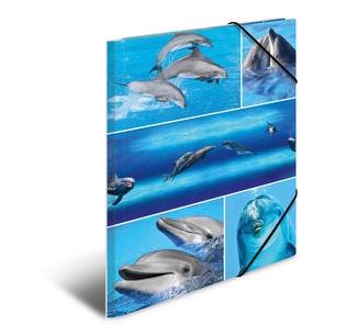 HERMA Elasticated folder A4 cardboard dolphins (19213*3)