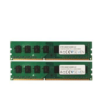 V7 2X8GB KIT DDR3 1600MHZ CL11 NON ECC DIMM PC3L-12800 1.35V MEM (V7K1280016GBD-LV)