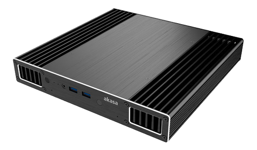 AKASA Plato X7 Slim fläktlösa hölje, Intel 7:e generationen NUC,svart (A-NUC37-M1B)