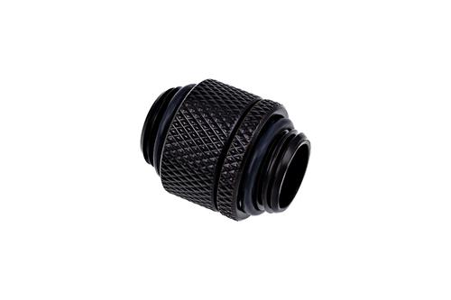 ALPHACOOL Eiszapfen Doppelnippel dreh bk | G1/4 AG auf G1/4 AG - Deep Black (17244)