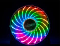 AKASA Vegas X7 RGB LED, 120mm Fläkt 120 x 120 x 25mm, 1200 RPM, 41,9 CFM, 23,2 dBA, 3pin fan, 4pin RGB