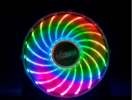 AKASA Vegas X7 RGB LED, 120mm Fläkt 120 x 120 x 25mm, 1200 RPM, 41,9 CFM, 23,2 dBA, 3pin fan, 4pin RGB (AK-FN093)