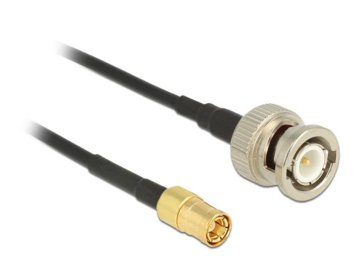 DELOCK Antenna Cable BNC Plug > SMB Plug RG-174 1 m