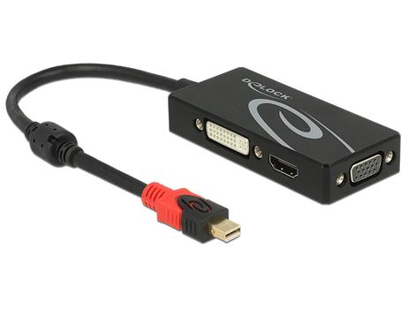 DELOCK Mini Adapter Displayport 1.2 male VGA/ HDMI/ DVI (62855)