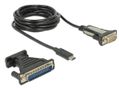 DELOCK Adapter USB Type-C™ > 1 x Serial DB9 RS-232 + Adapter DB25