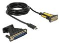 DELOCK Adapter USB Type-C™ > 1 x Serial DB9 RS-232 + Adapter DB25 (62905)