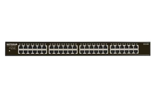 NETGEAR GS348 48-Port Gigabit Ethernet Unmanaged Switch Rackmount Fanless Metal Cost-effective Low-power consumption (GS348-100EUS)
