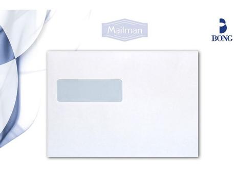 BONG envelope C5 Mailman Peel&Seal w/window 90g (500) (10085)