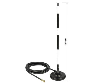 DELOCK GSM Antenna SMA plug 7 dBi fixed omnidirectional with magnetic (12432)