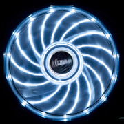 AKASA 12cm Vegas 15 White LED fan anti-vibe dampening pads,sleeve bear