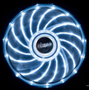 AKASA 12cm Vegas 15 White LED fan anti-vibe dampening pads, sleeve bear