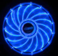 AKASA 12cm Vegas 15 Blue LED fan antivibe damp pads,sleeve bearing