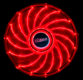 AKASA 12cm Vegas 15 Red LED fan antivibe damp pads,sleeve bearing