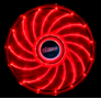 AKASA 12cm Vegas 15 Red LED fan antivibe damp pads,sleeve bearing