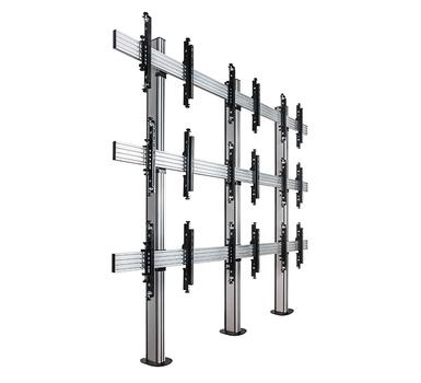 B-TECH Black & Silver SYSTEM X - 3 x  (BT8372-3X3/BS)