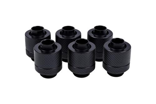 ALPHACOOL Eiszapfen 13/10mm Anschraubtül | G1/4 - Deep Black Sixpack (17228)