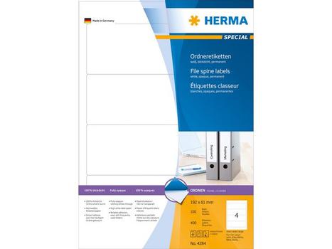 HERMA Etikett HERMA Arkiv vit 192x61mm (400) (4284)