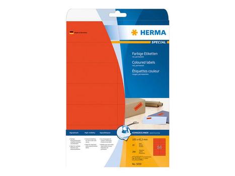 HERMA Etikett HERMA Färg röd 105x42, 3mm (280) (5059)