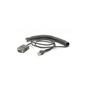 ZEBRA CABLE - RS232: DB9 FEMALE CONNECTOR,9 FT.(2.8M) COILED,POWER PIN 9,TXD ON 2, TRUE CONVERTER -30C