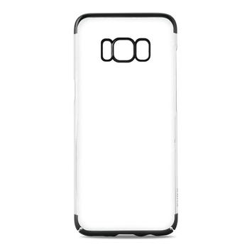 PURO Verge Crystal Cover - Baksidedeksel for mobiltelefon - polykarbonat - gjennomsiktig - for Samsung Galaxy S8+ (SGS8EDCRYELBLK)