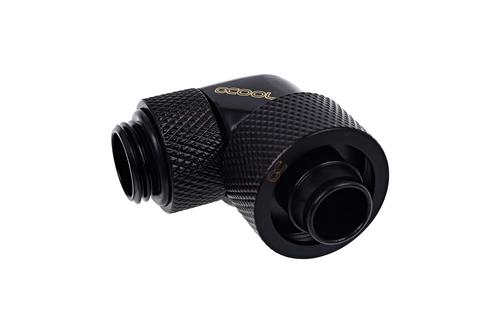 ALPHACOOL Eiszapf16/ 10mm Anschraubtül90° | drehbar G1/4 - Deep Black (17236)