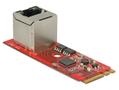DELOCK 62949 Omvandlare M.2 Key A+E hane till 1 x RJ45 Gigabit LAN