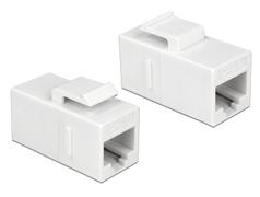DELOCK 86379 Keystone Module RJ45 jack to RJ45 jack Cat.6 UTP white