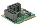 DELOCK 95260 Mini PCIe I/O PCIe half size 2 x SATA 6 Gb/s
