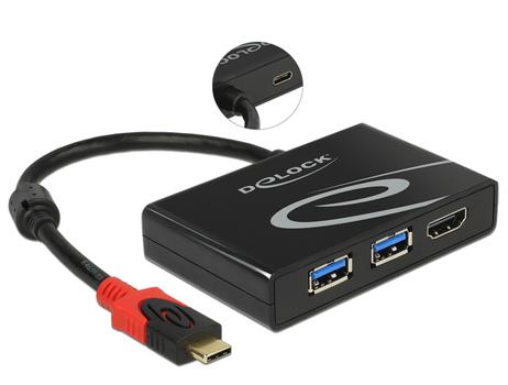 DELOCK 62854 USB 3.1 Gen 1 Adapter USB Type-C hane till 2 x USB 3.0 (62854)