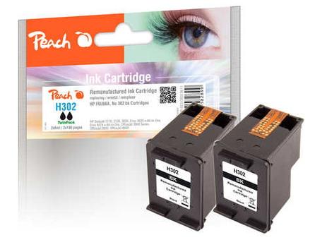 PEACH Patrone Peach HP NR.302 0B319611 black Twinpack      Comp. (PI300-653)