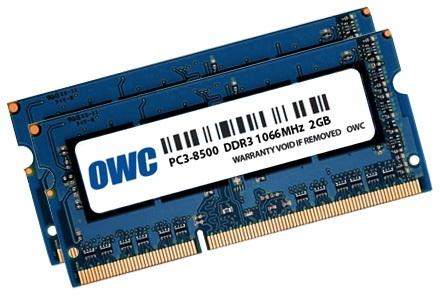 OWC DIMM 4 GB DDR3-1066 DR Kit, Arbeitsspeicher 4 GB CL7 2 Stück (OWC8566DDR3S4GP)