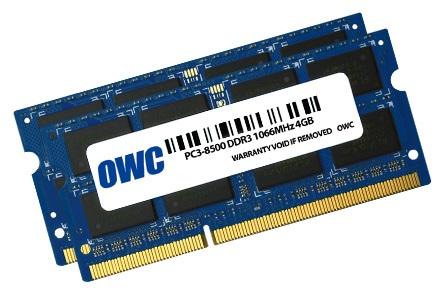 OWC 8.0GB (2x 4GB) PC3-8500 DDR3  (OWC8566DDR3S8GP)