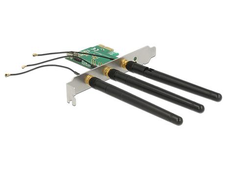 DELOCK PCI Express Card > 1 x internal M.2 Key A Slot 3 external Antennas Intern busforlænger (89568)