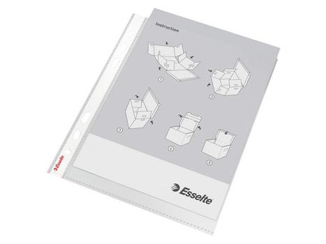 ESSELTE Ficka PP A5 75my  klar präglad 100 st  (56123)
