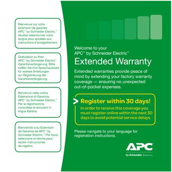 APC Service Pack 3 Year Warranty Extension (for new product purchases) (WBEXTWAR3YR-SP-03)