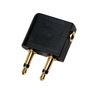 LOGILINK Audio adapter 2x 3.5 mm 2-Pin/M to 3.5 mm 3-Pin/F 90° angled black
