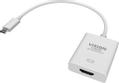 VISION USB C to HDMI adaptor - plugs into USB C and has full-sized HDMI socket - maximum resolution 4k 30 hz - USB C 3.2 (m) to HDMI (f) - driver built into adaptor - white