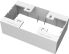 VISION Techconnect Modular AV Faceplate - Double-Gang Surface Mount UK backbox - standard surface-mount backbox (pattress) - 146 x 86 x 45mm / 5.8" x 3.4" x 1.8" - plastic - white