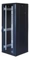 TOTEN G6, 19" golvskåp, 32U, 600x600, glas fram, perforerad bak, svart