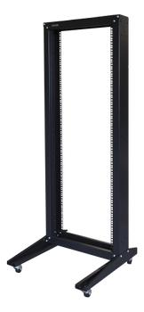 TOTEN TOTEN, 19" öppet golvtstativ med hjul, 32U, 600x600, max 150kg, svart (OR66329001-SKWT)
