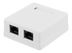 DELTACO unshielded network socket, Surface UTP 2xRJ45, Cat6, white