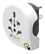 Q2Power jordad reseadapter, hela världen till USA, 10A, vit