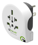 Q2Power maadoitettu matkasovitin, koko maailma - Yhdysvallat,10A,valk.