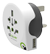 Q2Power jordad reseadapter, hela världen till Storbritanien, 1xUSB,vit