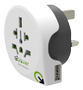 Q2Power maadoitettu matkasovitin, koko maailma - Britannia, 1xUSB